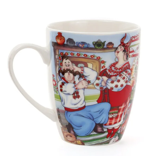 Чашка керамическая Flora Украинский сувенир 0,35 л (31415)
