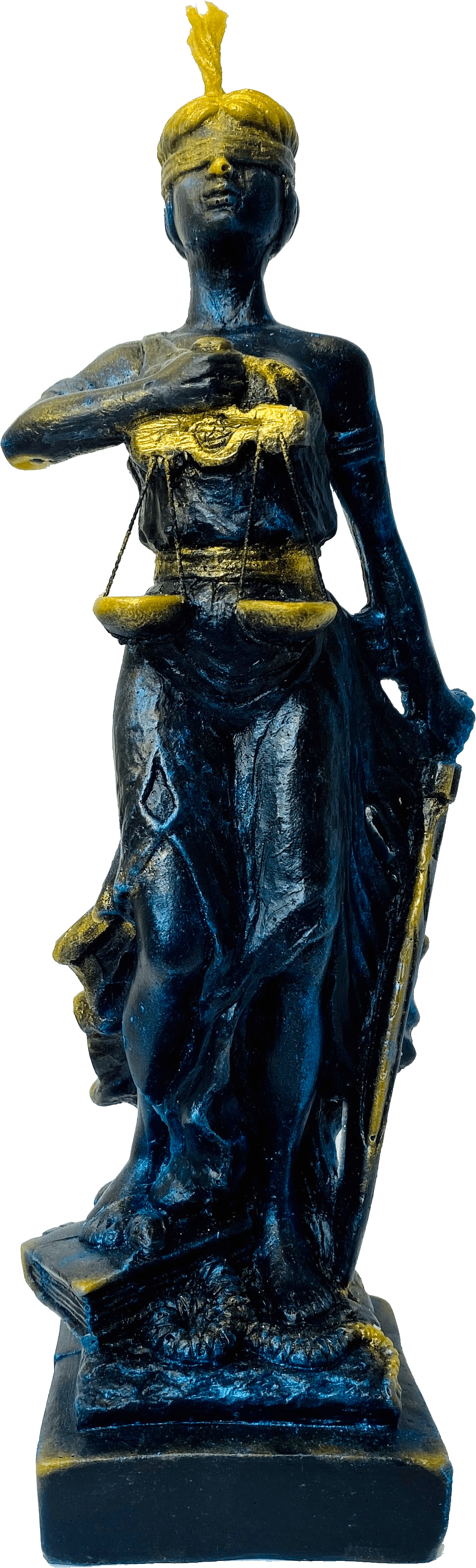 Свеча Фемида 23 см Черный/Золотой (1485)