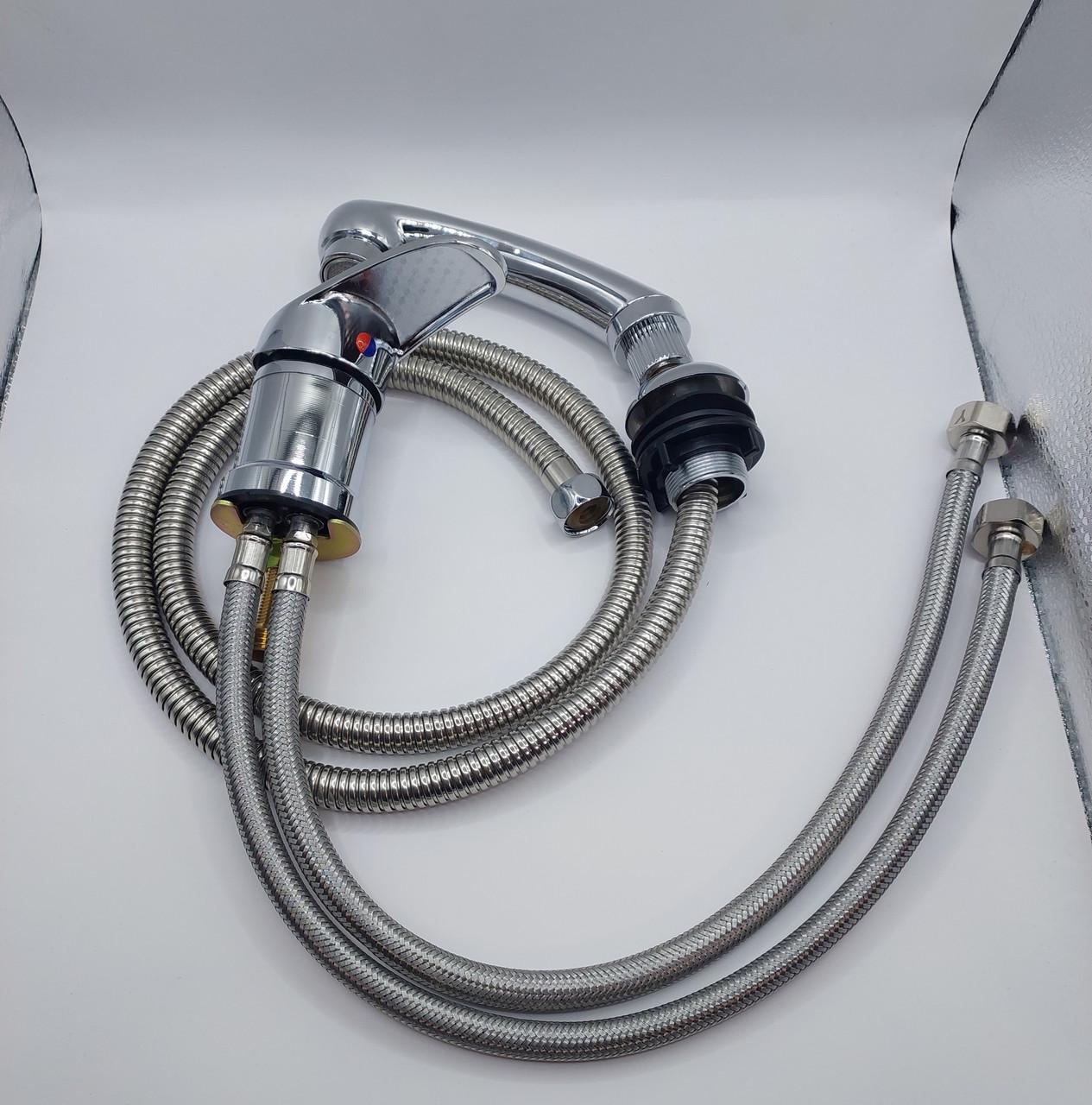 Змішувач одноважільний для перукарської мийки ДенІС professional з душиком (2372382580) - фото 4 Змішувач одноважільний для перукарської мийки ДенІС professional з душиком (2372382580) - фото 4