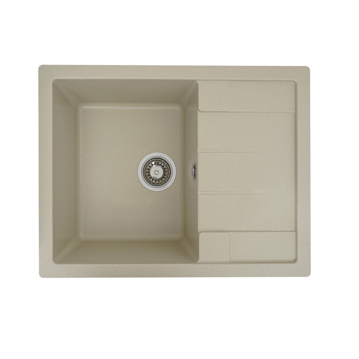 Мийка для кухні гранітна Platinum Intenso 65x50 см Айворі (3867) Мийка для кухні гранітна Platinum Intenso 65x50 см Айворі (3867)