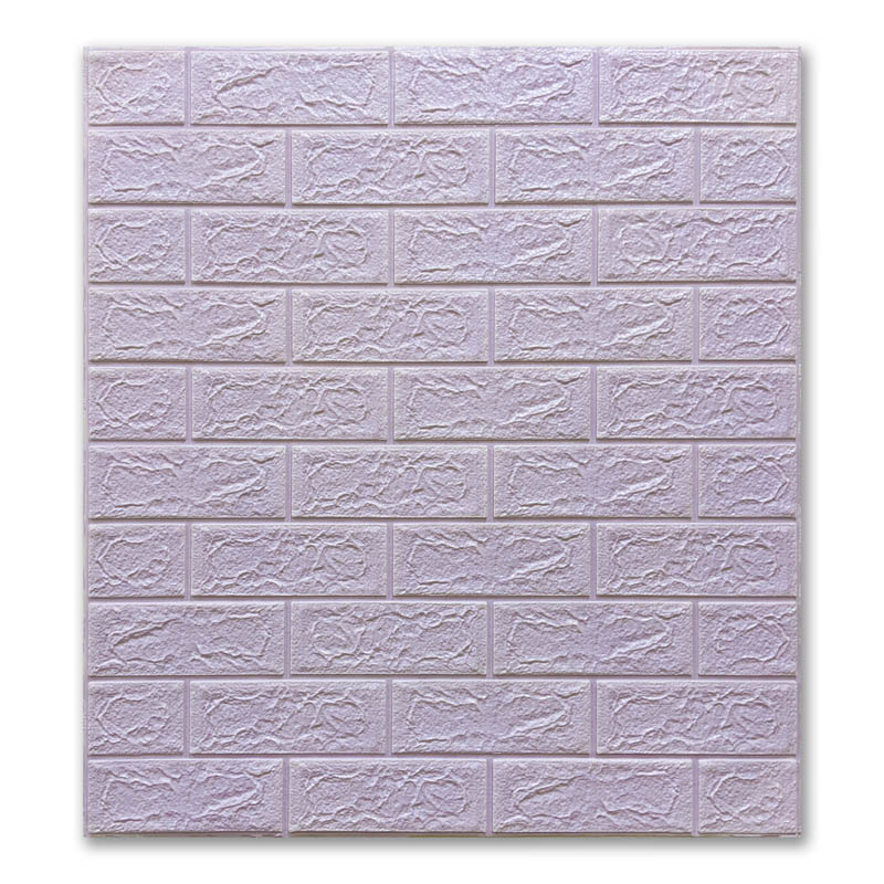 Самоклеящаяся 3D панель Sticker Wall 700x700x5 мм Светло-розовый кирпич (00178)