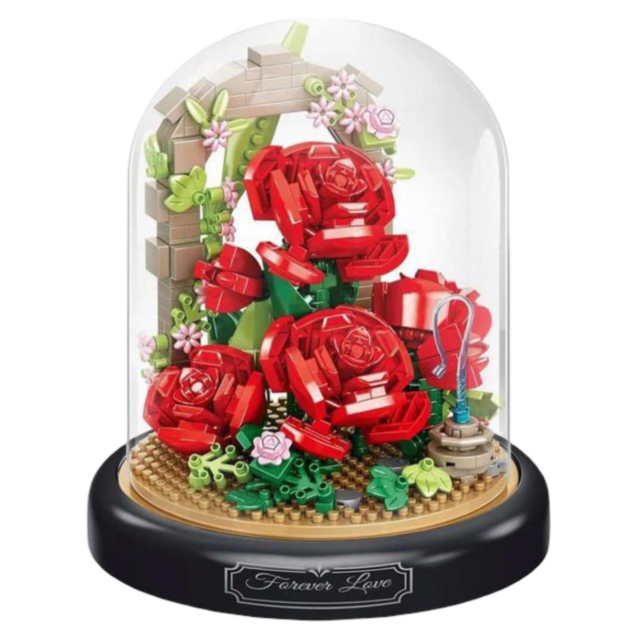 Конструктор Красные розы P1284 574 дет. 11х11х14 см Красный (32013888)