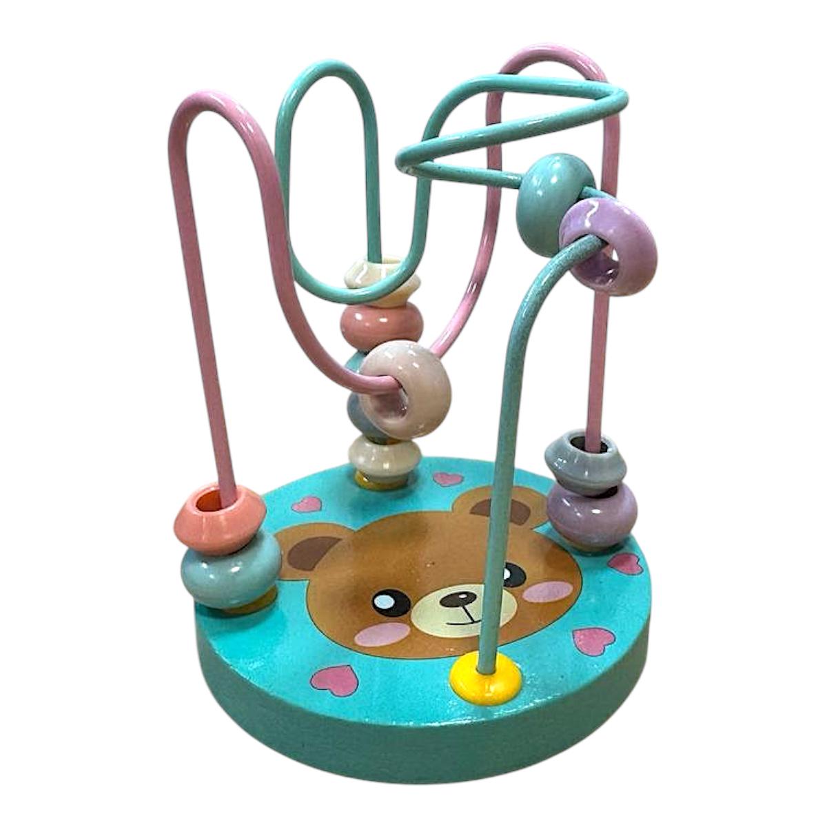 Пальчиковый деревянный лабиринт WToys 58958/60 Медвежонок в коробке (113939)