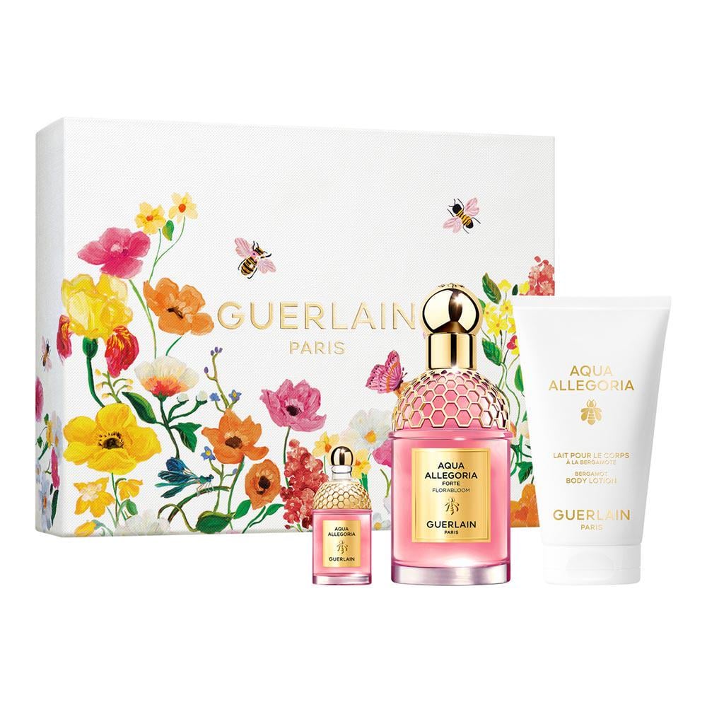 Подарунковий набір для жінок Guerlain Aqua Allegoria Florabloom Forte парфумована вода 75 мл та 7,5 мл/лосьйон для тіла 75 мл (380715)