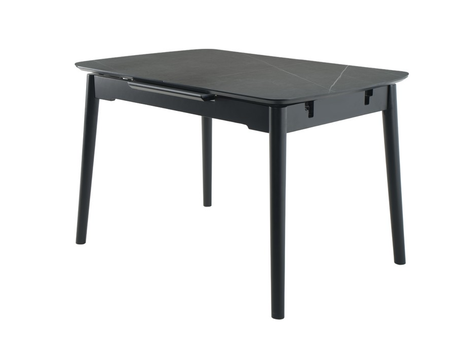 Стіл обідній розсувний Vetro Mebel 900-1200x750x760 мм Айс грей/Чорний (TМ-87-1)