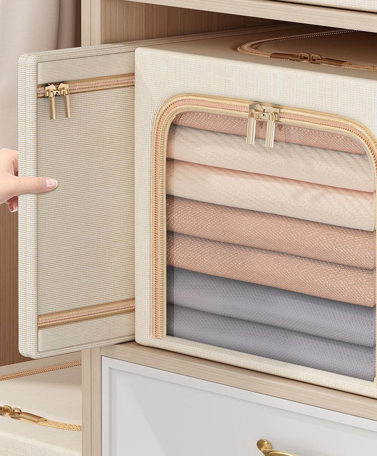 Органайзер для хранения вещей 14216 50 л 46х35х30 см бежевый (4705034) - фото 5