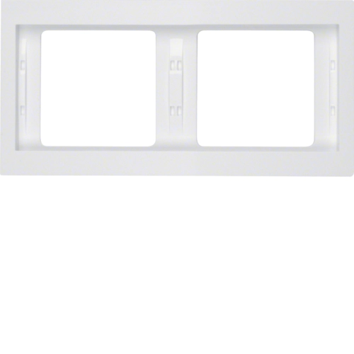 Рамка Berker K.1 двухместная горизонтальная Полярная белизна (13637009)