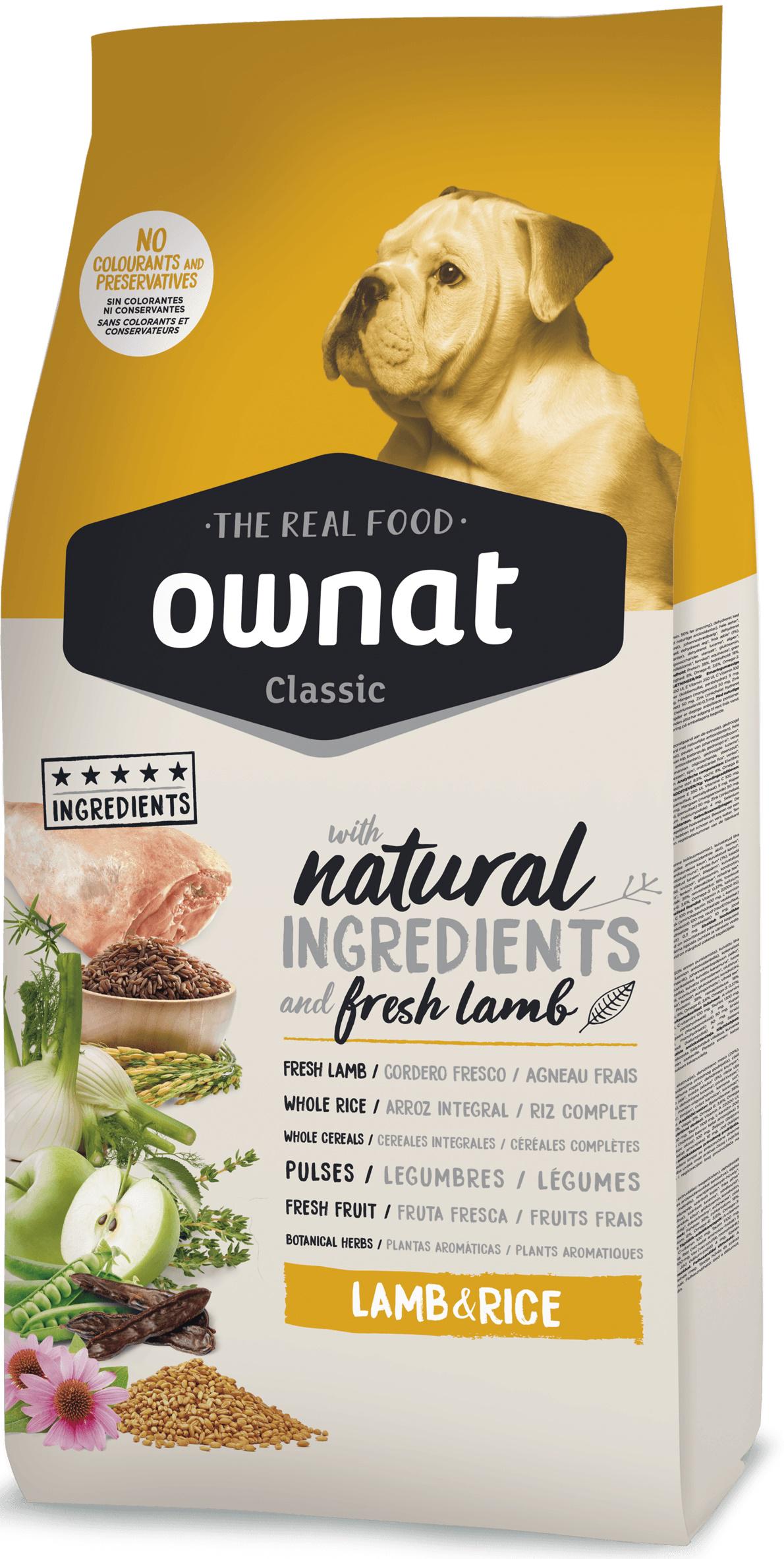 Корм сухой для собак Ownat Classic Lamb & Rice 20 кг (24149179)