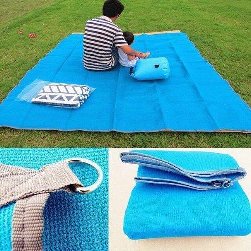 Коврик пляжный анти-песок Sand-free Mat 2x2 м Голубой - фото 2