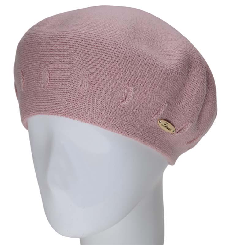 Берет женский Lirus Ели двойной тонкой вязки Розовый (119099) (119099)