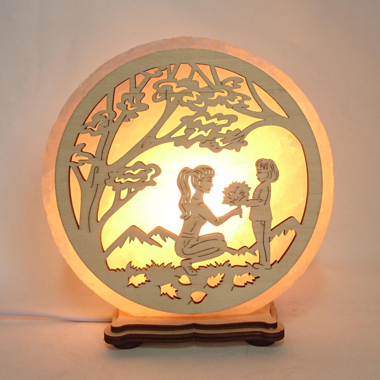 Соляной светильник Мама с ребёнком (KБ-00013-y)