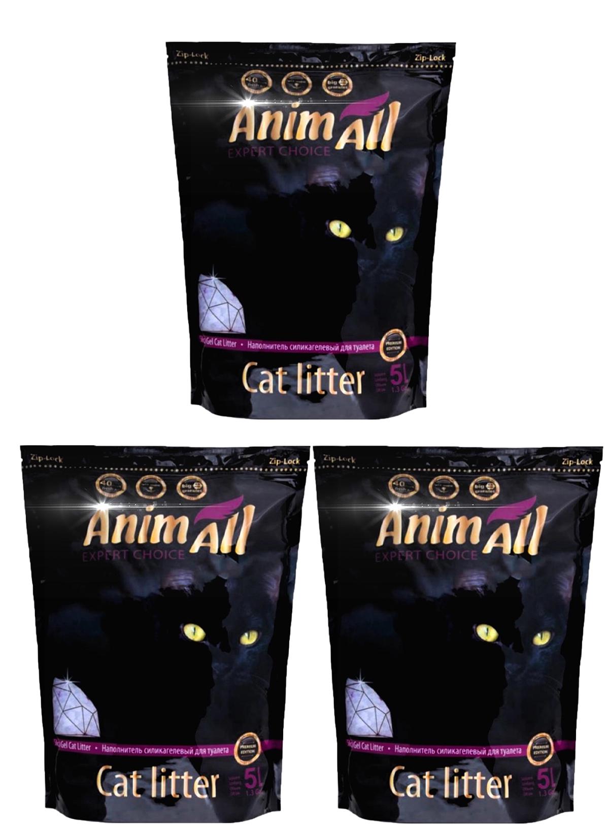 Наповнювач для котів AnimAll Deluxe силикагелевий 5 л 3 шт. (345211624)