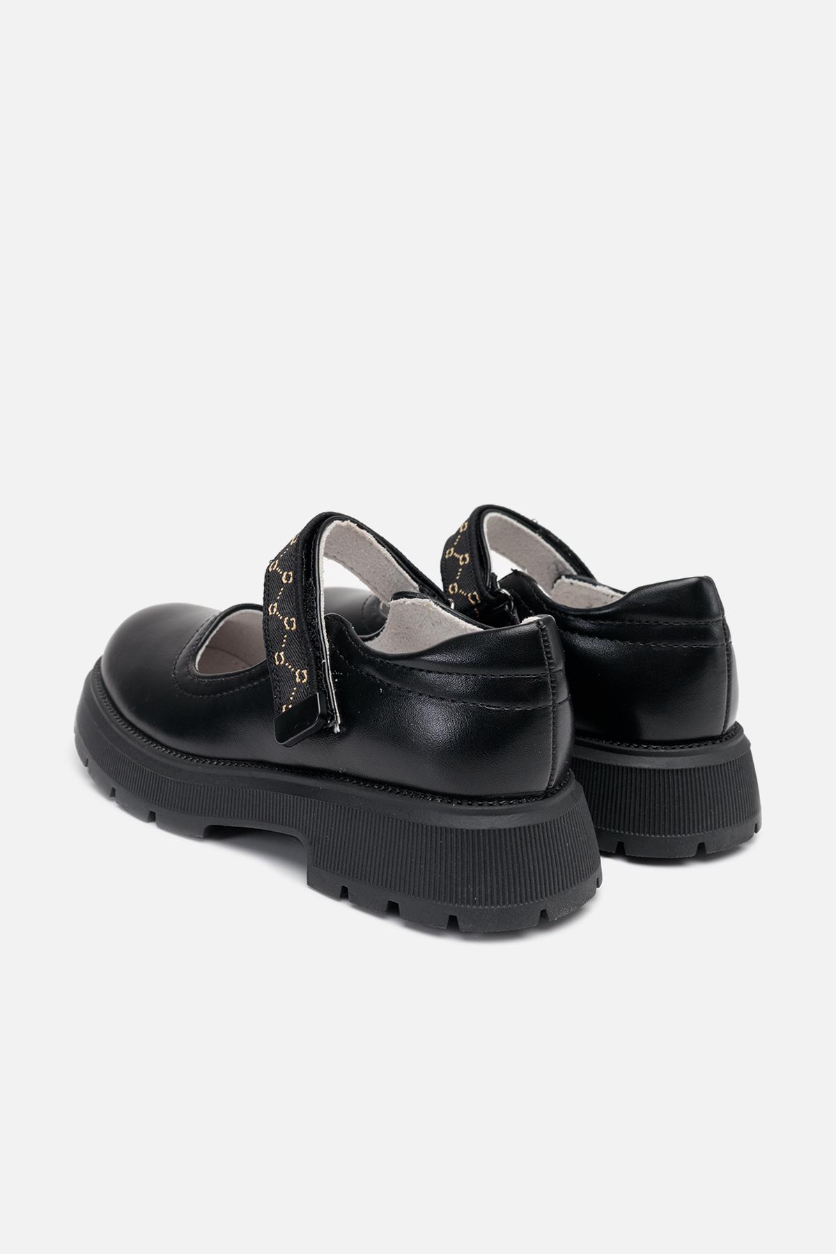 Туфли на плоской подошве для девочки р. 35 Черный (SKT001006034) - фото 4