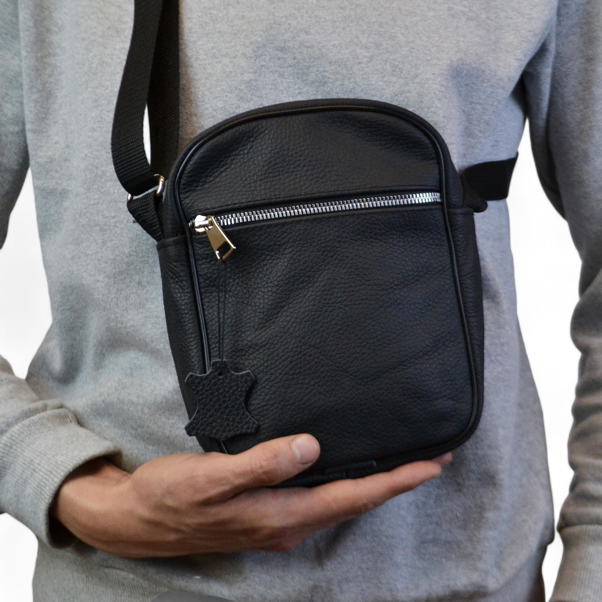 Сумка из натуральной кожи Черный (119530) - фото 7 Сумка из натуральной кожи Черный (119530) - фото 7