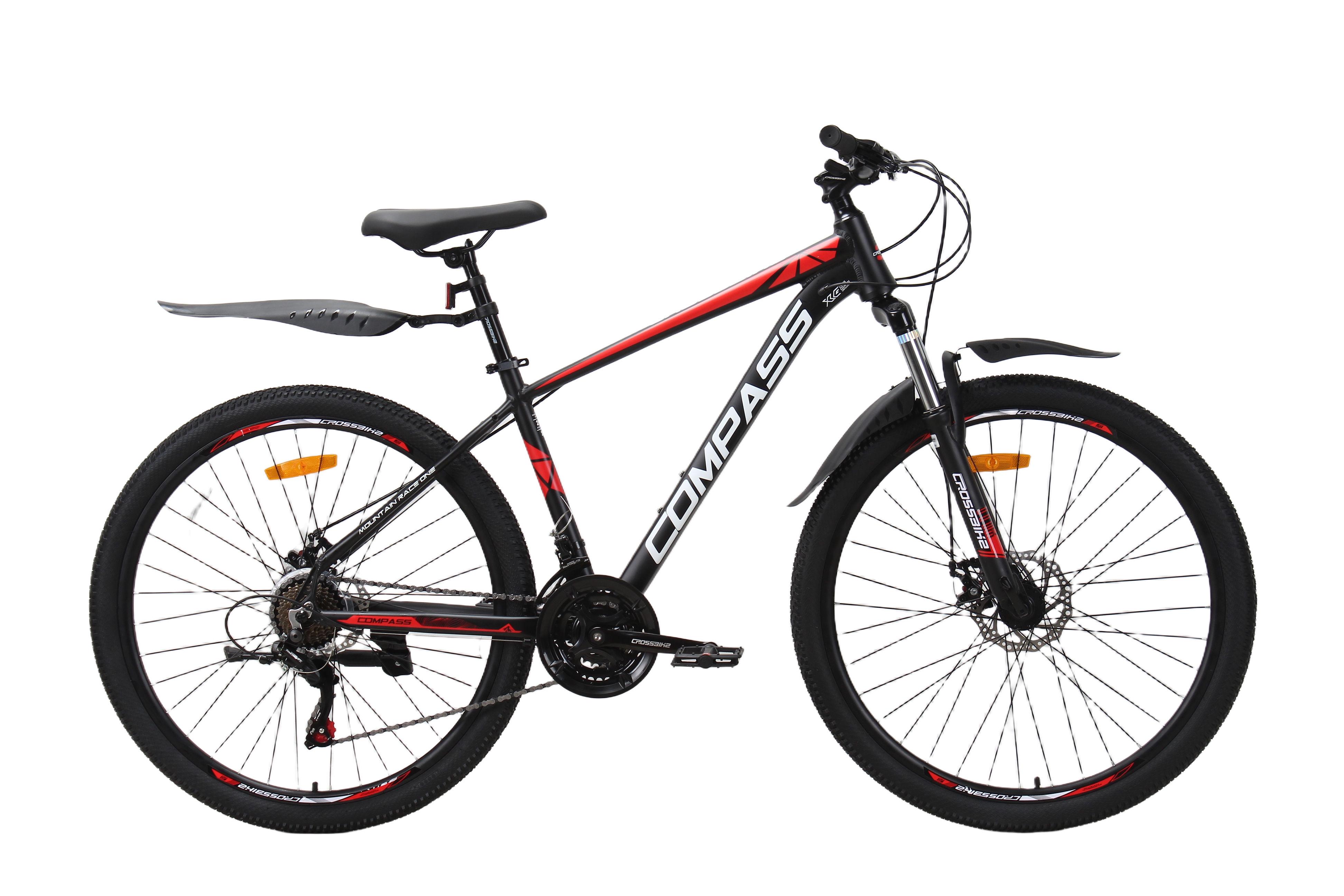 Велосипед CrossBike COMPASS 27,5" 17" Черно-красный