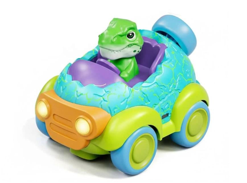 Машина-динозавр дитяча радіокерована Lehoo Castle Музична на акумуляторі зі знімними фігурками від 18 місяців (9/788)