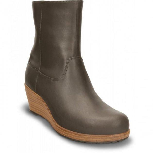 Черевики демісезонні шкіряні Crocs A-Leigh Leather Bootie р. W7,5/EUR 37 (7259206) - фото 2