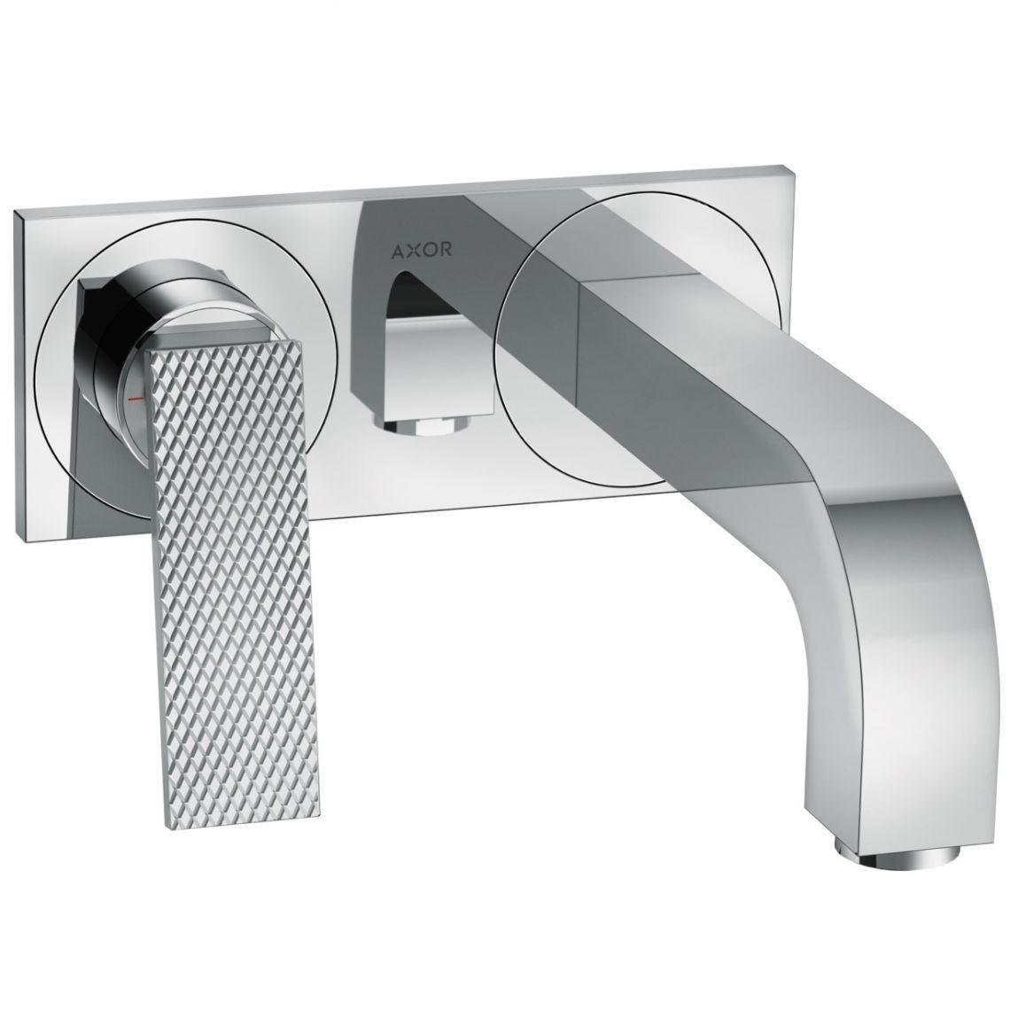 Смеситель для умывальника Axor Citterio 220 Lever rhombic cut со стены Chrome (39171000)