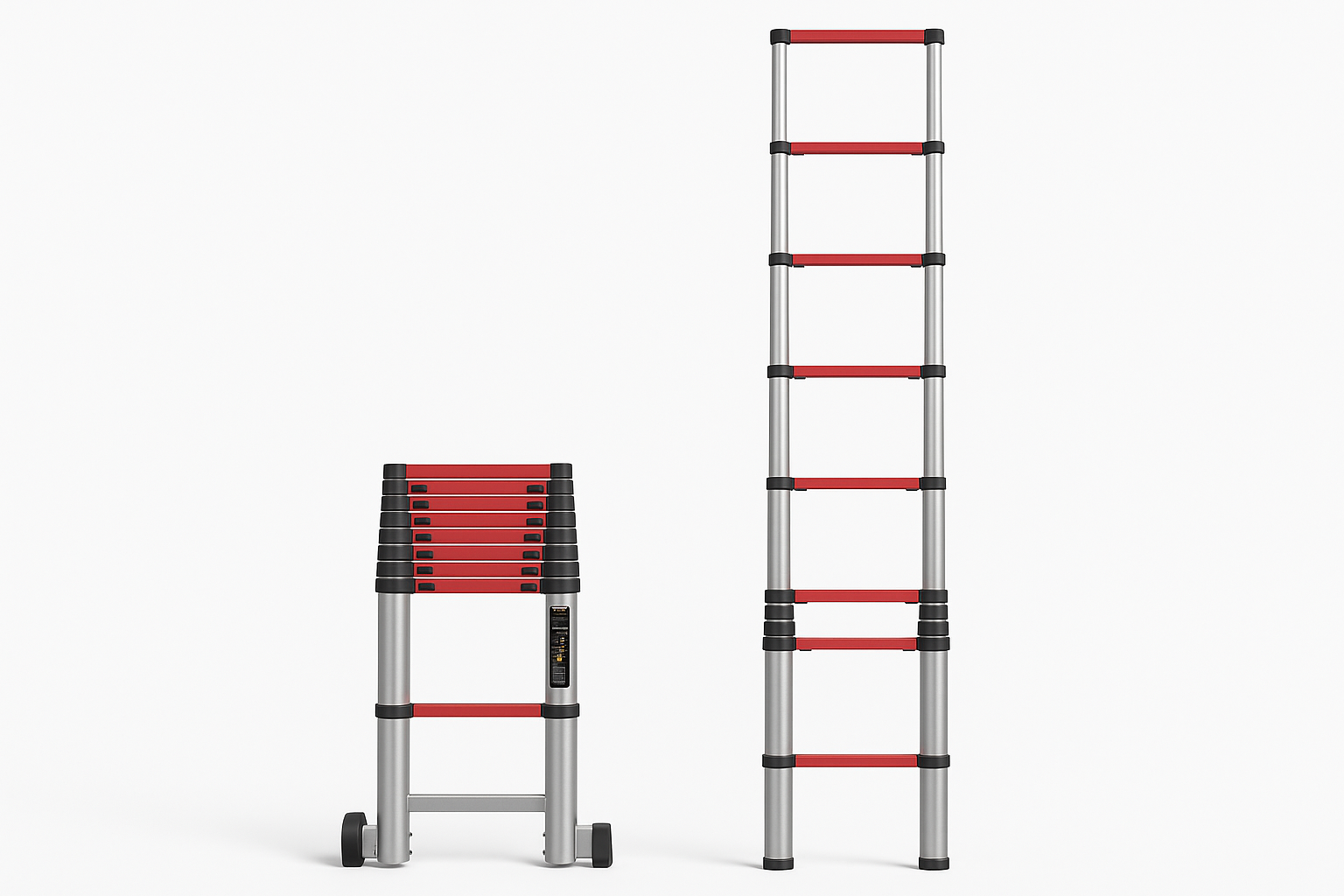 Драбина телескопічна алюмінієва 4,6 м - фото 2 Драбина телескопічна алюмінієва 4,6 м - фото 2