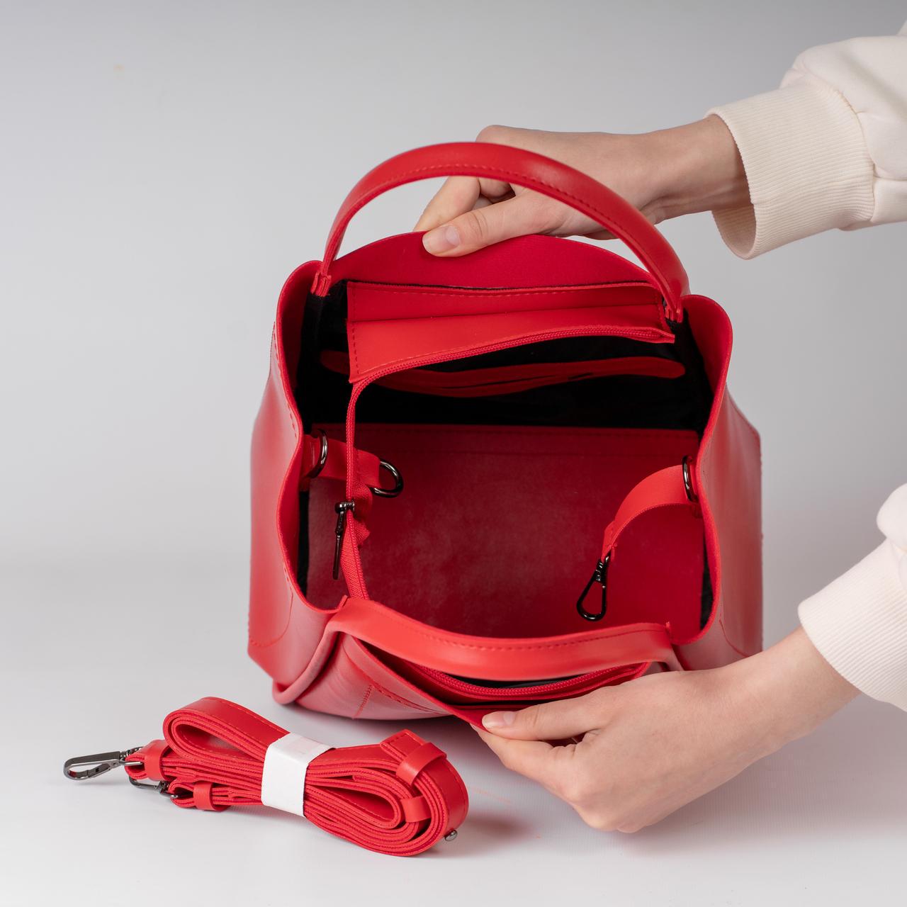 Сумка жіноча шопер XENIA № 10-24 Червоний - фото 3 Сумка жіноча шопер XENIA № 10-24 Червоний - фото 3