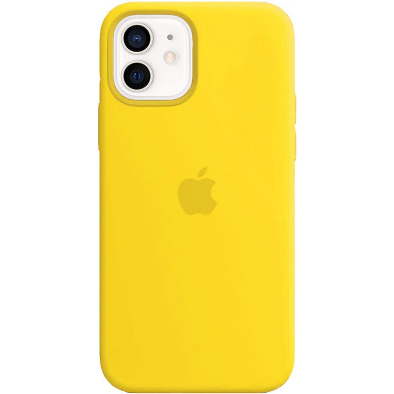 Чехол GoVern Silicone Case Full для Apple iPhone 12 Yellow