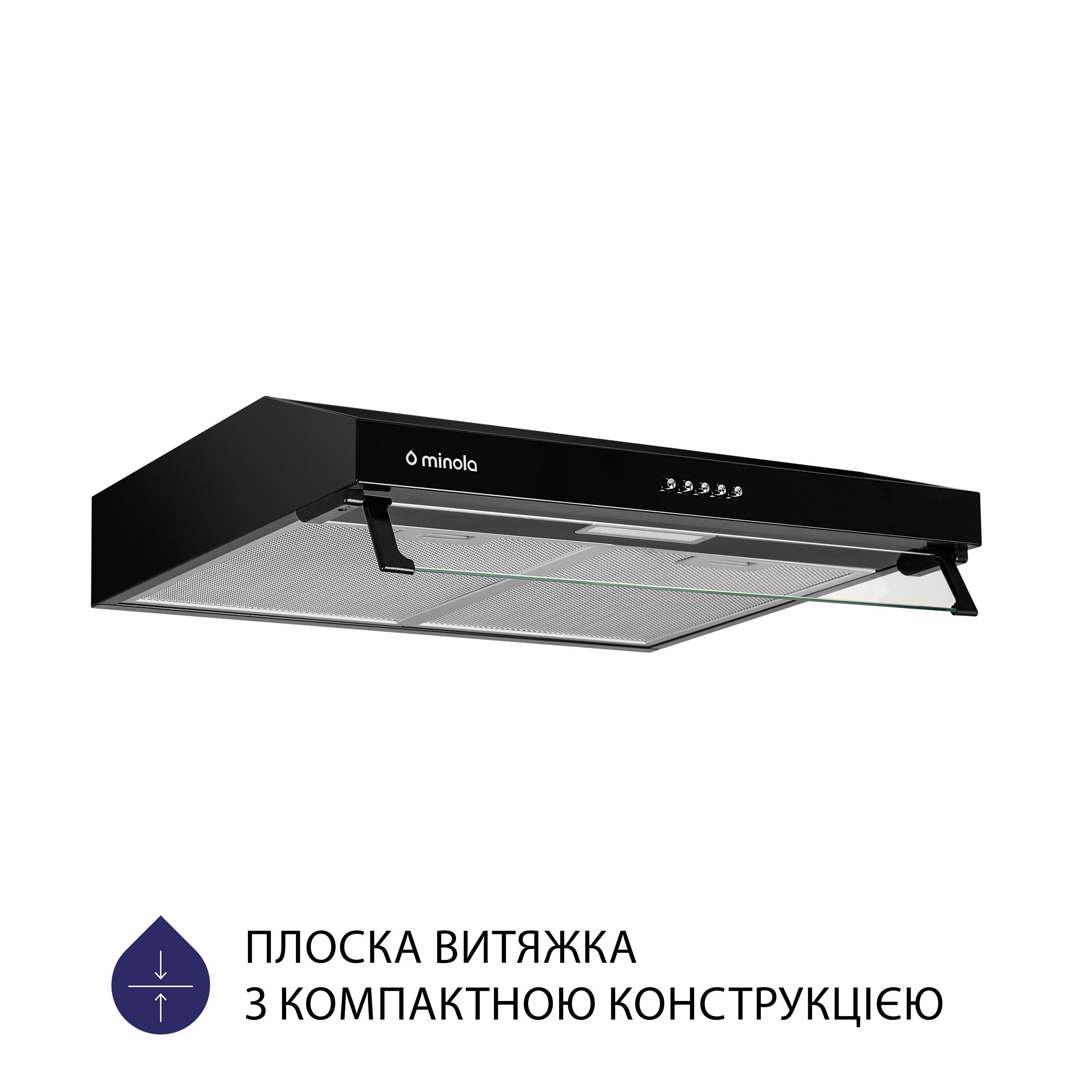 Витяжка плоска Minola HPL 617 BL - фото 2