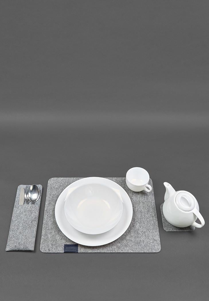 Набір для сервірування столу на 1 персону Синій (A-028326) - фото 1 Набір для сервірування столу на 1 персону Синій (A-028326) - фото 1