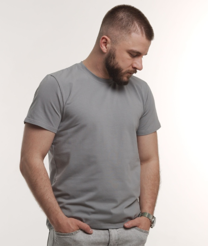Футболка мужская GBI Base хлопковая XL Серый (12945)