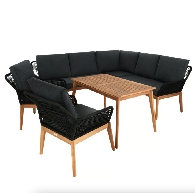 Комплект садових меблів Di Volio Albenga Чорний