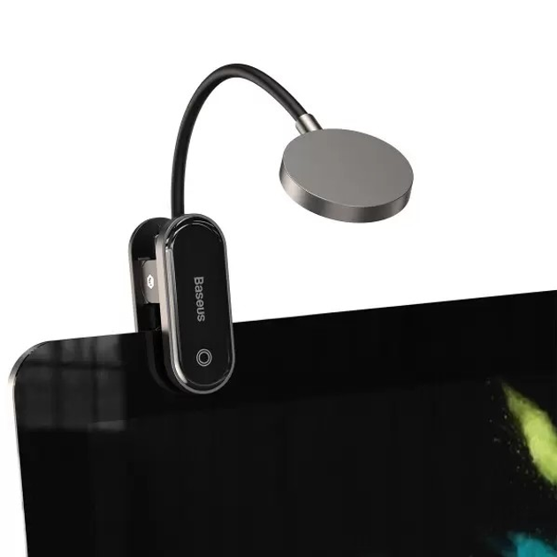 Настольные лампы BASEUS Mini Clip Lamp DGRAD-0G USB беспроводная светодиодная со встроенным аккумулятором 350 mAh Grey - фото 5