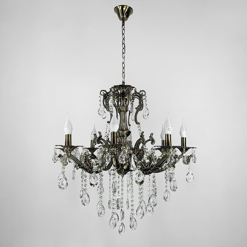 Люстра підвісна кришталева Crystal Life на 8 ламп 75 см Бронзовий (11549/8) - фото 3 Люстра підвісна кришталева Crystal Life на 8 ламп 75 см Бронзовий (11549/8) - фото 3