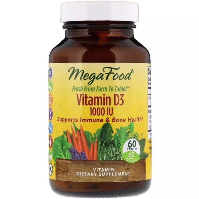 Витамин MegaFood D3 1000 IU Vitamin D3 60 Таблеток (MGF10114) Витамин MegaFood D3 1000 IU Vitamin D3 60 Таблеток (MGF10114)