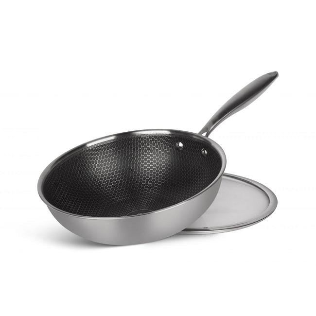 Сковорода-WOK с крышкой Edenberg EB-14110 нержавеющая сталь с тефлоновым покрытием 32x9,5 см (EB-14107)