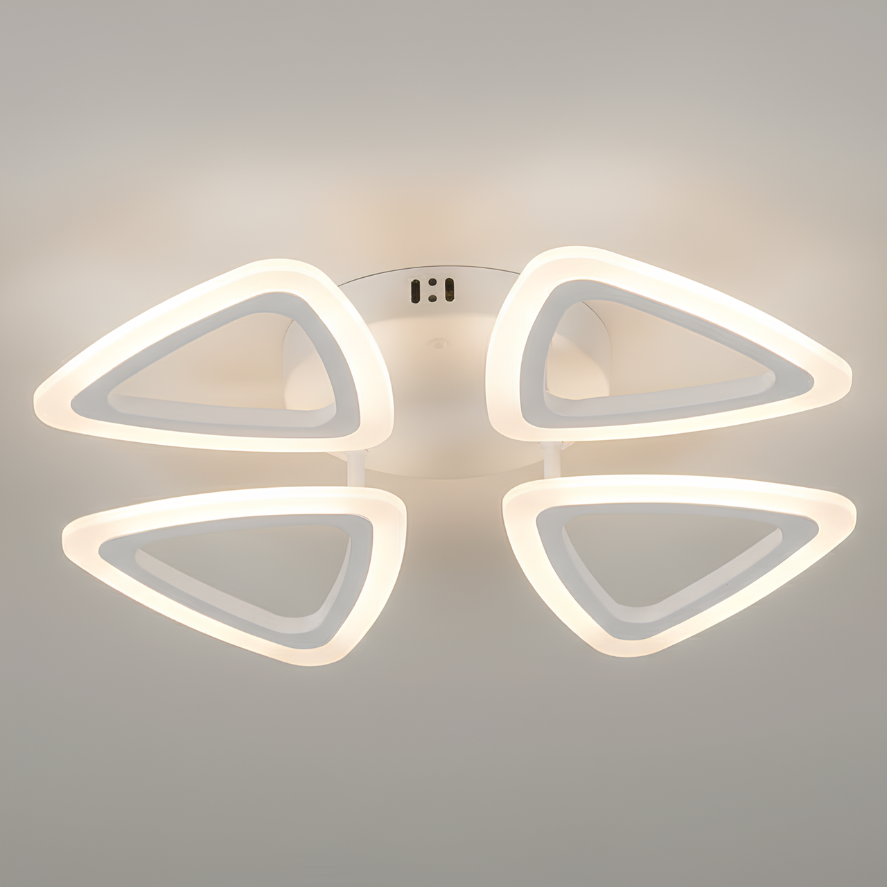 Люстра светодиодная Valeso 48W с акриловыми плафонами 3000-6500K с пультом Белый (G 2717/4 WT)