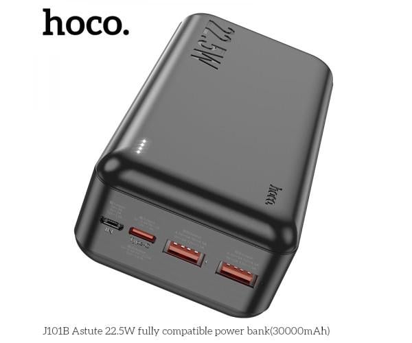 ᐉ Повербанк Hoco J101B Astute 22,5 W fully compatible 30000 mAh Black ...