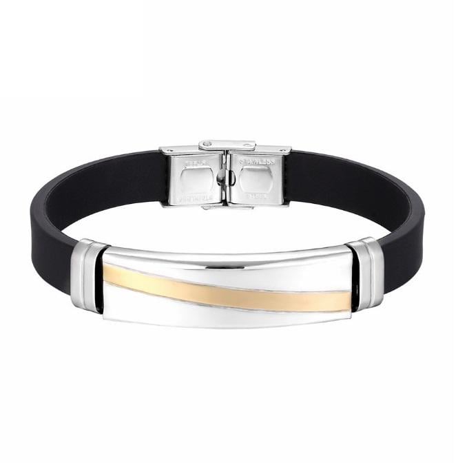 Браслет из медицинской стали на силиконовом ремешке 20 см (BSS-044)