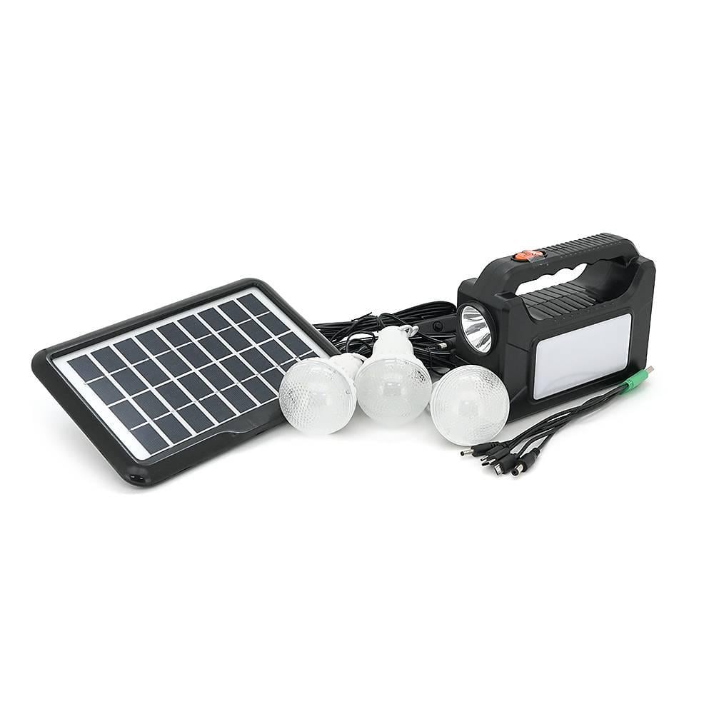 Ліхтар переносний EP-392/Solar Функції PowerBank АКБ 6V/4000mAh 3 виносні лампочки 3W 175х65х125 мм Black (28454) Ліхтар переносний EP-392/Solar Функції PowerBank АКБ 6V/4000mAh 3 виносні лампочки 3W 175х65х125 мм Black (28454)