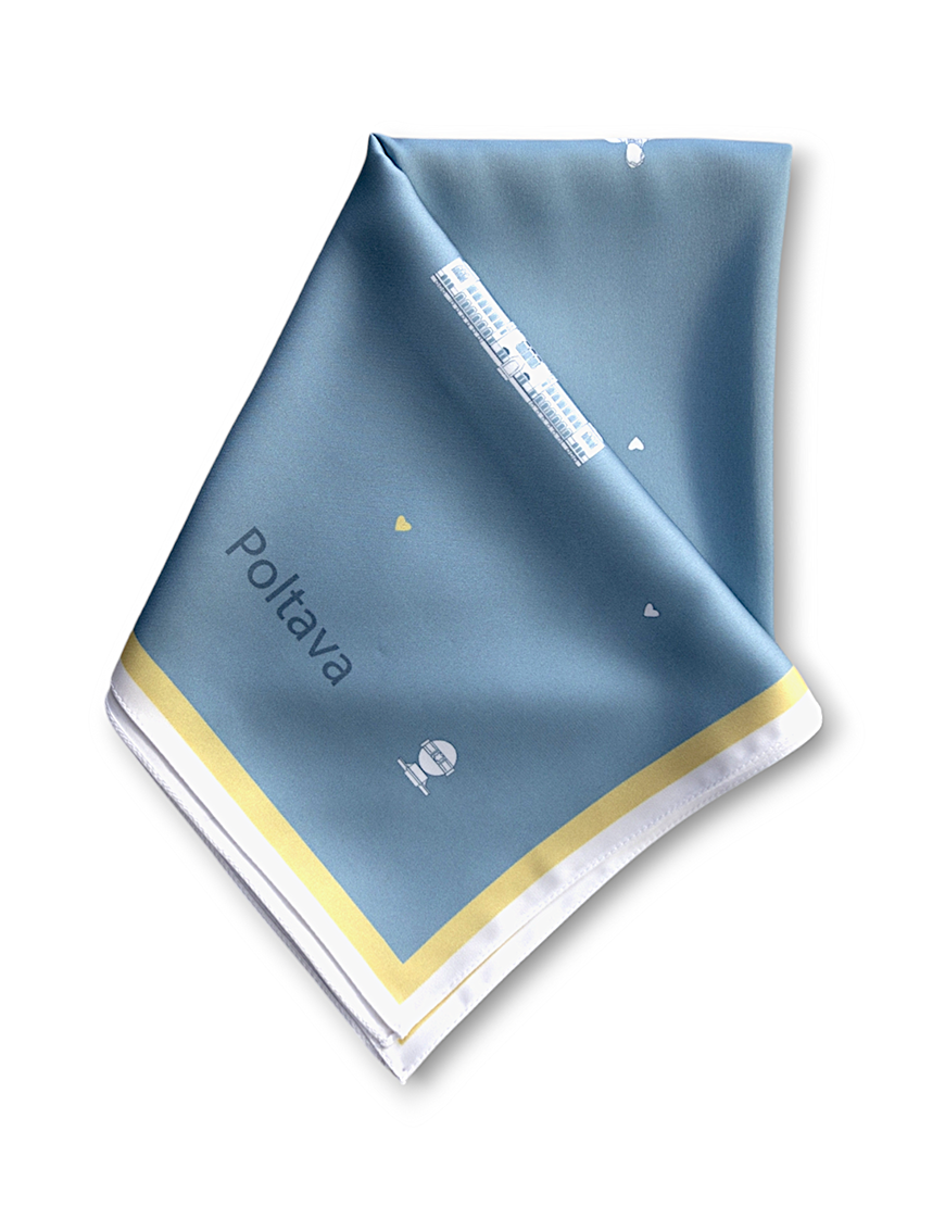 Хустинка Моя Полтава жіноча SOFT25 блакитна One size Хустинка Моя Полтава жіноча SOFT25 блакитна One size