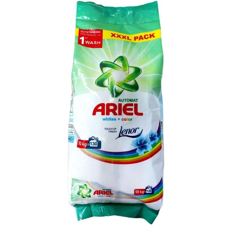 Порошок для прання Ariel Whites and color та Lenor 130 прань 10 кг (00-00001032)