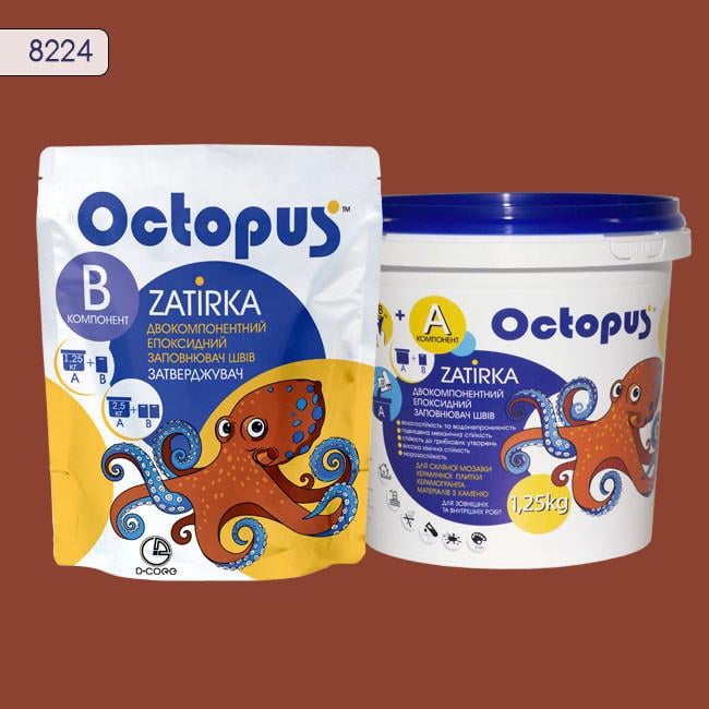 Затирка для плитки Octopus Zatirka 8224 епоксидна 1,25 кг