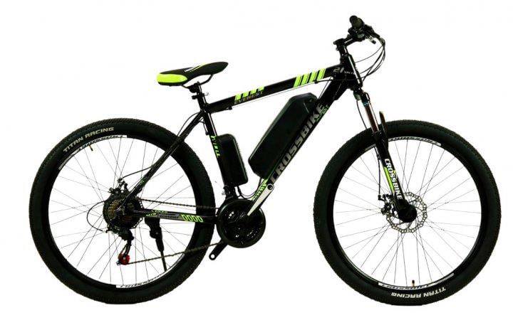 Електровелосипед Crossbike EVEREST 27,5" 19,5" Чорний/Жовтий