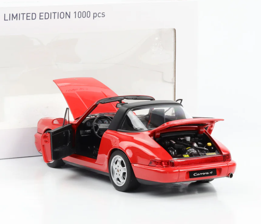 Модель автомобіля Norev 1:18 Porsche 911 964 Carrera 4 Targa Limited Edition Red (187325) - фото 3