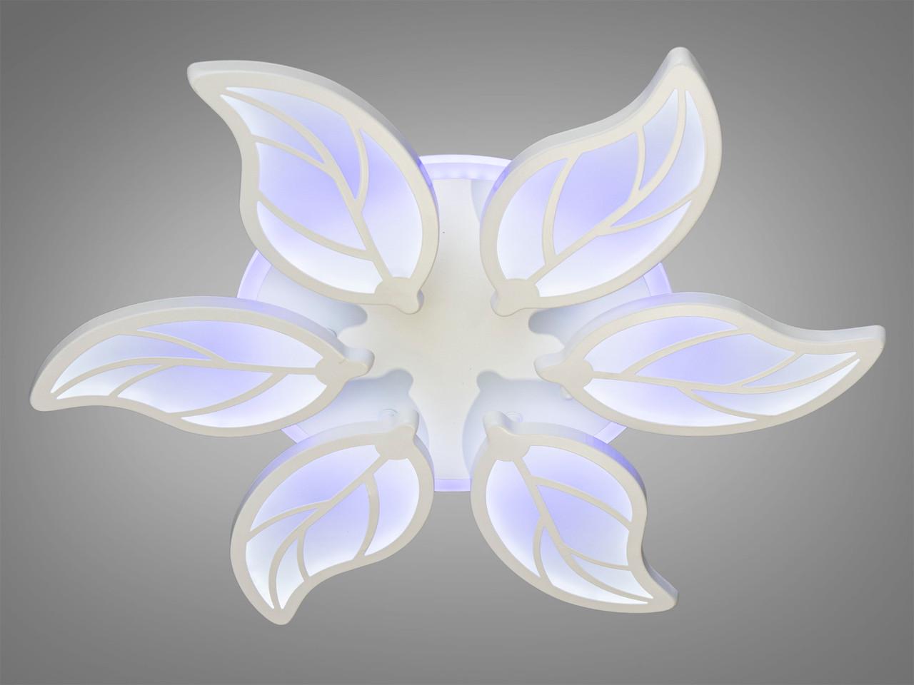 Люстра LED в спальню с подсветкой 8028-6WH-LS 105W на 15 м2 Белый (2019840818) - фото 3 Люстра LED в спальню с подсветкой 8028-6WH-LS 105W на 15 м2 Белый (2019840818) - фото 3