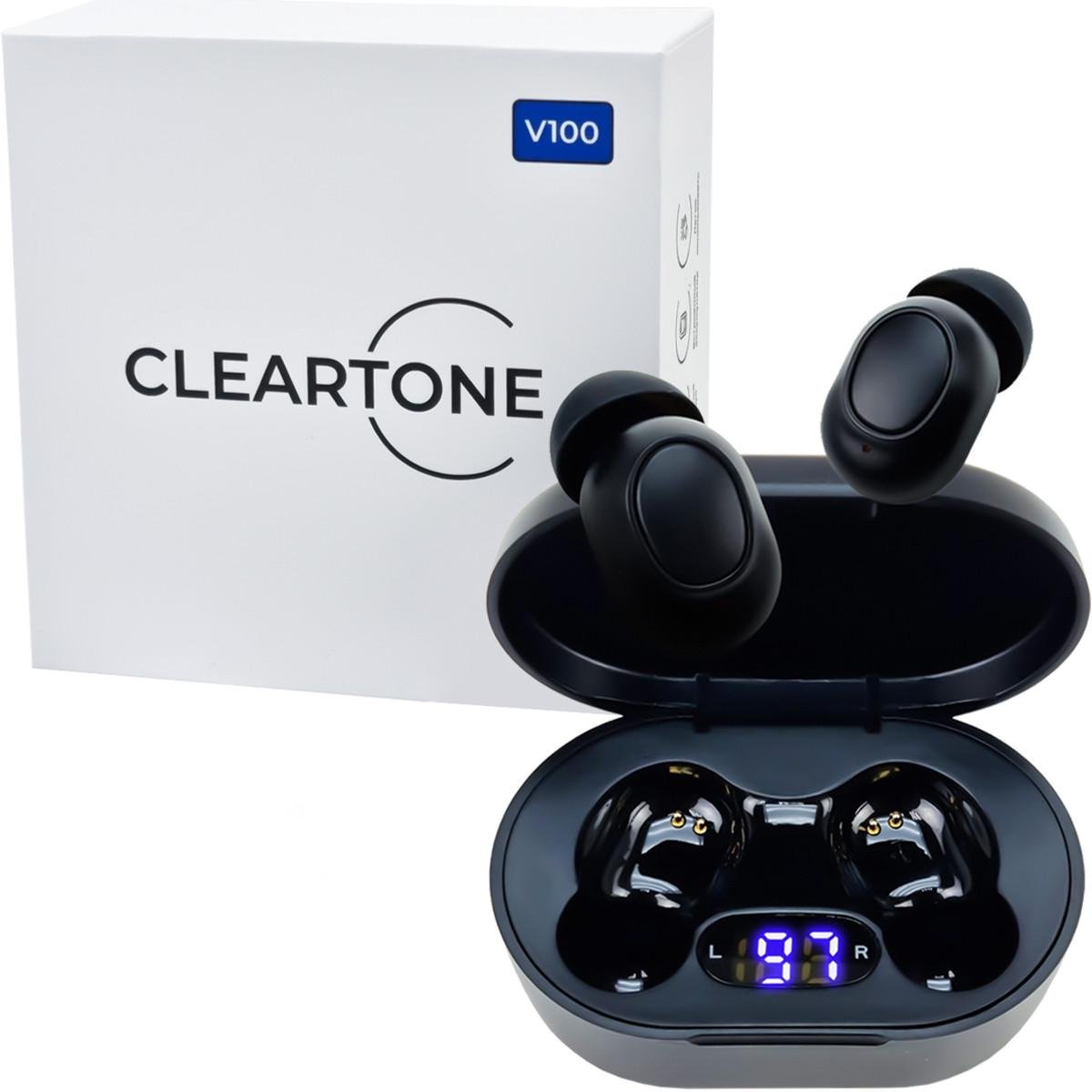 Слуховой аппарат CLEARTONE V100 с двумя TWS наушниками и портативным боксом для зарядки Black (6751724) - фото 2