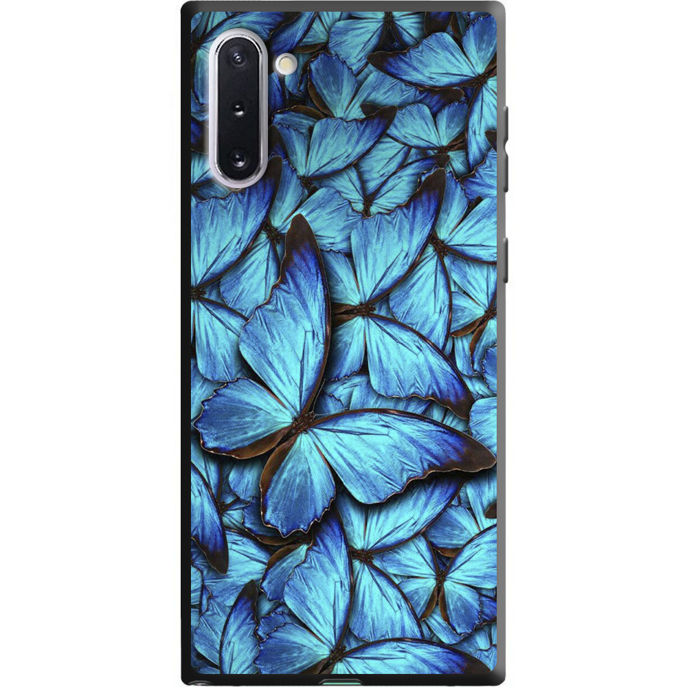 Чехол Boxface Samsung N970 Galaxy Note 10 лазурные бабочки Черный силикон (37407-up1550-38697)