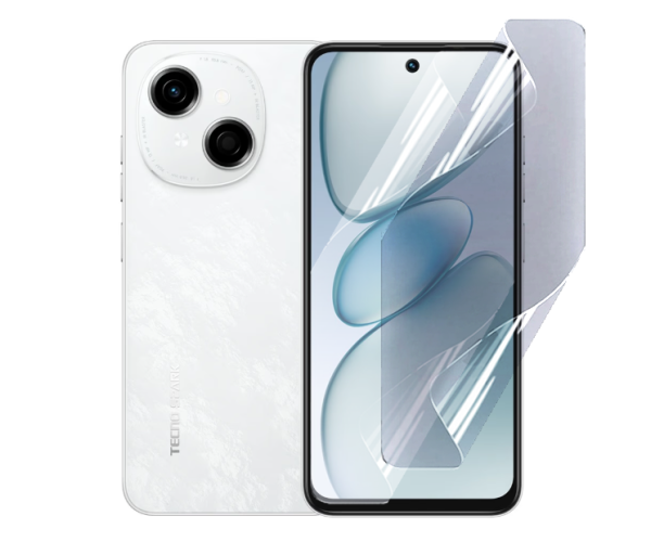 Противоударная гидрогелевая пленка Hydrogel Film для Tecno Spark Go 1, Transparent