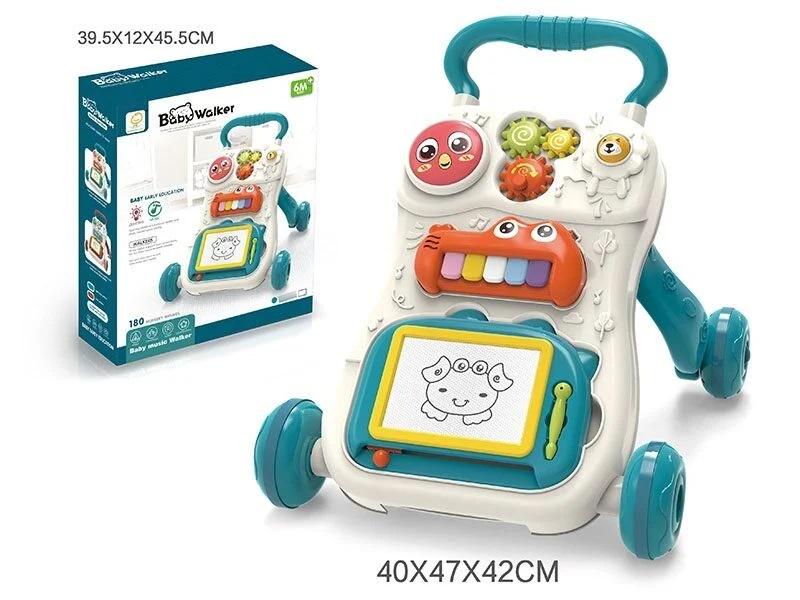 Ходунки Baby Walker звук пианино/шестерни/дощечка для рисования Multicolor (149277) - фото 2