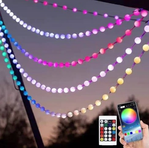 Гірлянда Кульки 20 м 200LED Різнокольоровий (22445585) - фото 3 Гірлянда Кульки 20 м 200LED Різнокольоровий (22445585) - фото 3