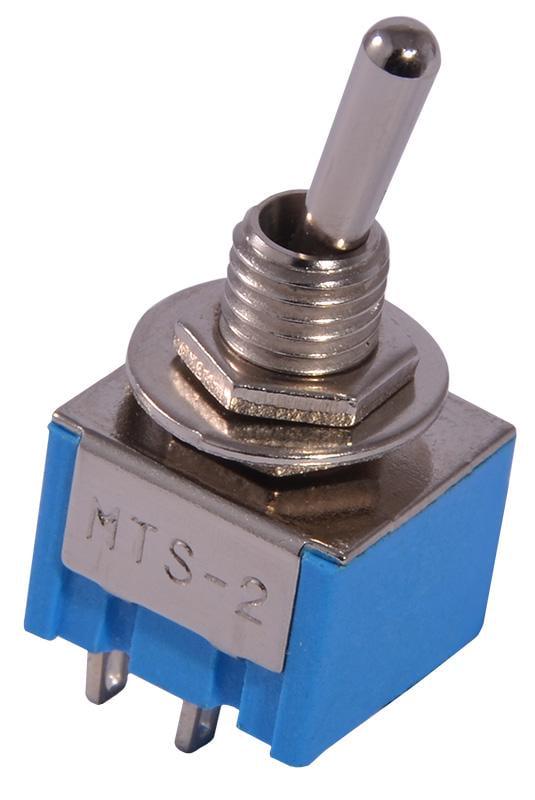 Тумблер АСКО-УКРЕМ MTS-211 на 2 положения ON-OFF без фиксации (A0140060016)