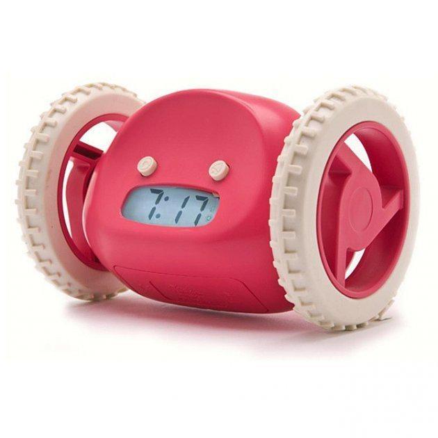 Будильник електронний Alarm Clock на коліщатках CH-1818 Pink